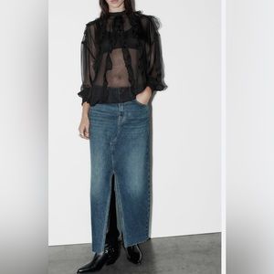 Zara semi-sheer with ruffles